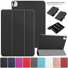 Case For iPad Pro 11 Inch M5 2025 / M4 2024 Leather Magnetic Smart Case Cover