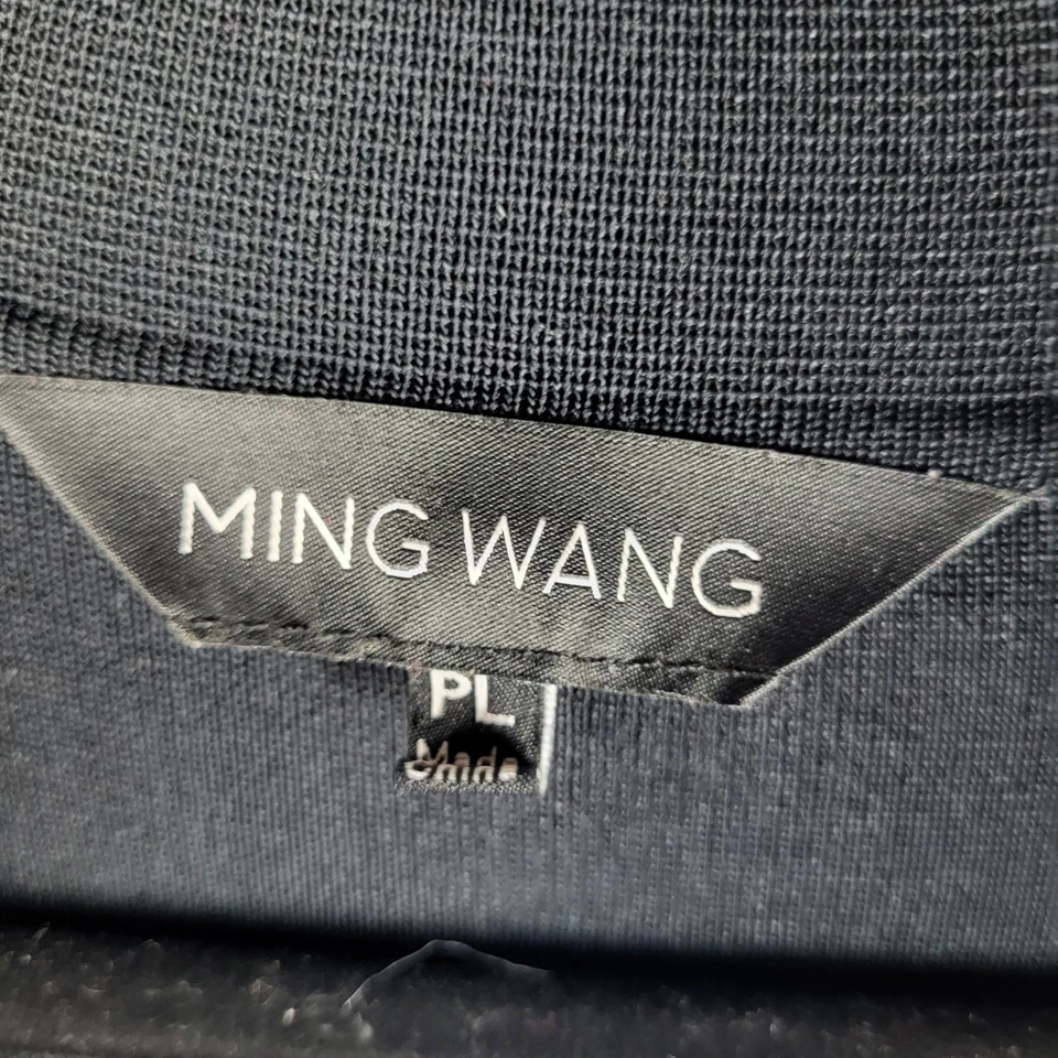 Chaqueta Blazer Ming Wang Para Mujer Pequeña Grande Negra Amarilla Costura Cuello Foto 4 de 4