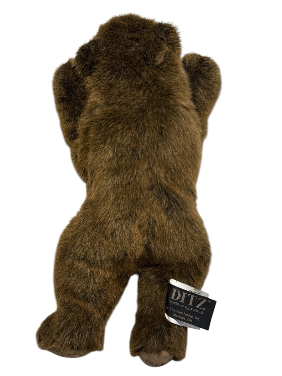 Ditz Designs Brown Bear Plush The Hen House Realistic Weighted
