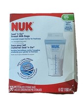 NUK Seal n go breast, milk, bags, new inbox, double zipper 50 ct Breast Feeding