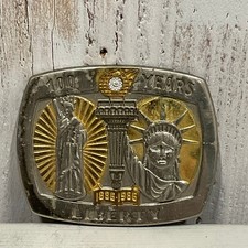Sterling Treasury 100 Years Liberty Belt Buckle 1996 Statue of Liberty Patriotic