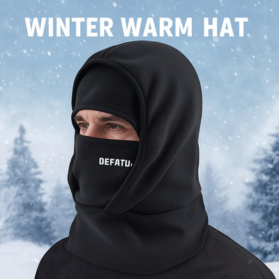 Doppellagige Sturmhaube Fahrradmütze Fleece Ski Winddicht Mütze Damen Herren