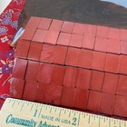 Red Assorted Square Mosaic Tile Sheet on Mesh Backing, Approx. 7 in x 3 in — photo 4