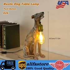 Rustic Dog Decoy Table Lamp Light Dog Desk Lamp Bedroom Offices Lighting Decor