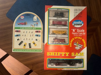 TYCO Model Power Shifty Sam N Scale Golden Spike Electric Train Set #1180 TESTED