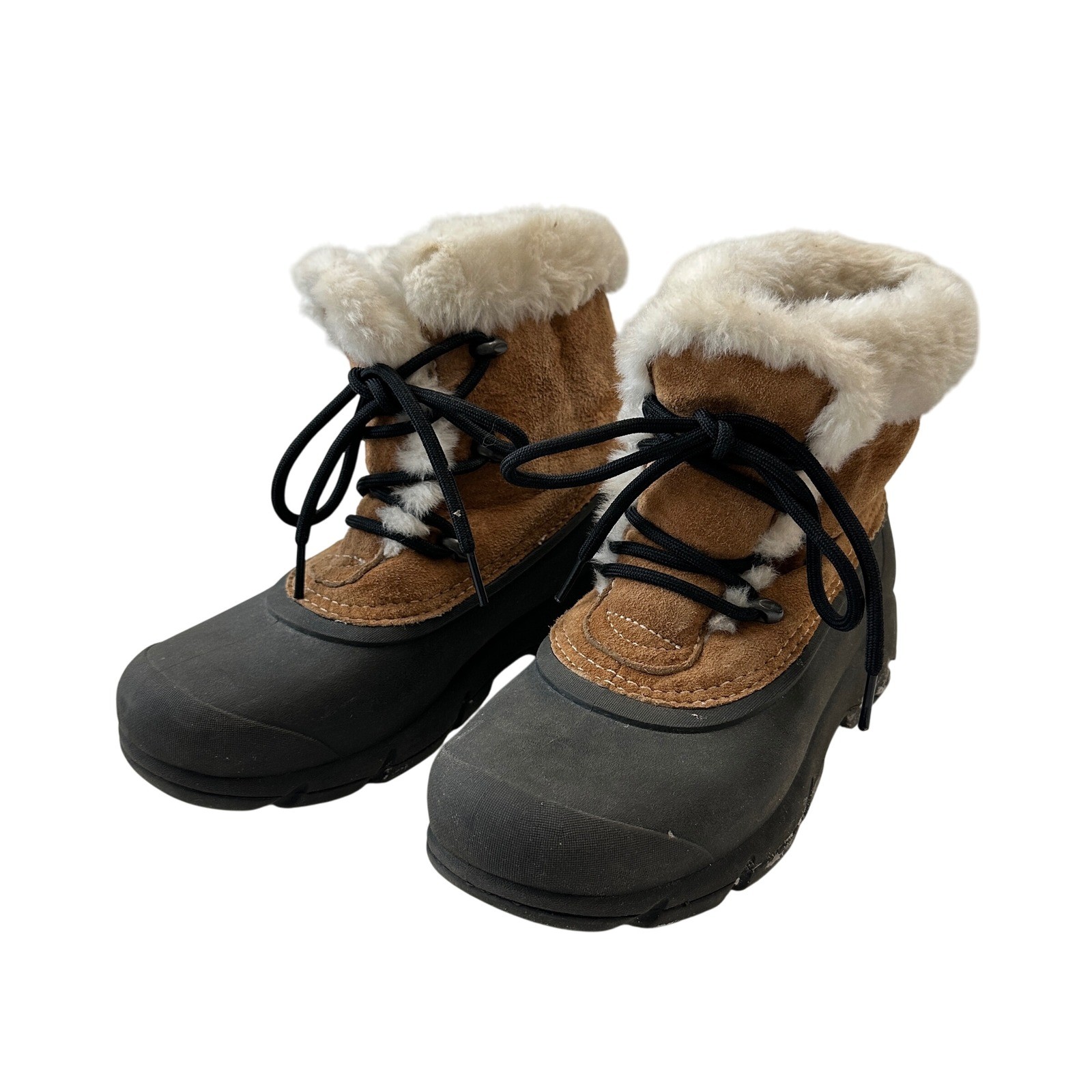 Sorel Winter Snow Boots Insulated Faux Fur Lined Womens Size 6 Lace Up-image