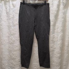 Quince Womens Ultra-Stretch Ponte Straight Leg Pants Charcoal Grey Large