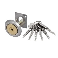 Deadbolt Rim Cylinder Door Night Latch Lock Brass Tone Furniture Lock