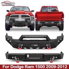 Steel Black Front Or Rear Bumper For 2009-2012 Dodge Ram 1500 Wwinch Plate