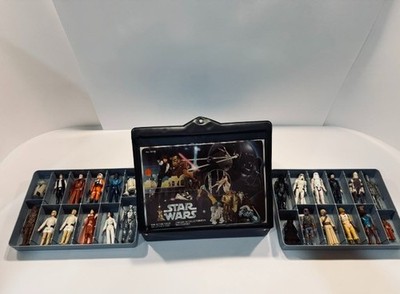 Vintage Star Wars Kenner Lot - 33 Figures Canadian Bilingual French Vinyl Case
