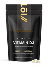 Vitamin D3 2000iu &ndash; Enhanced with Coconut Oil &ndash; 180 1 count (Pack of 180)