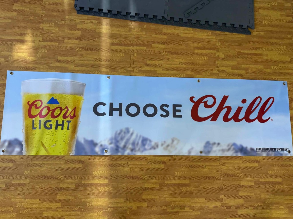 Coors Light Choose Chill Large Wall Banner Beer Decor Oversized