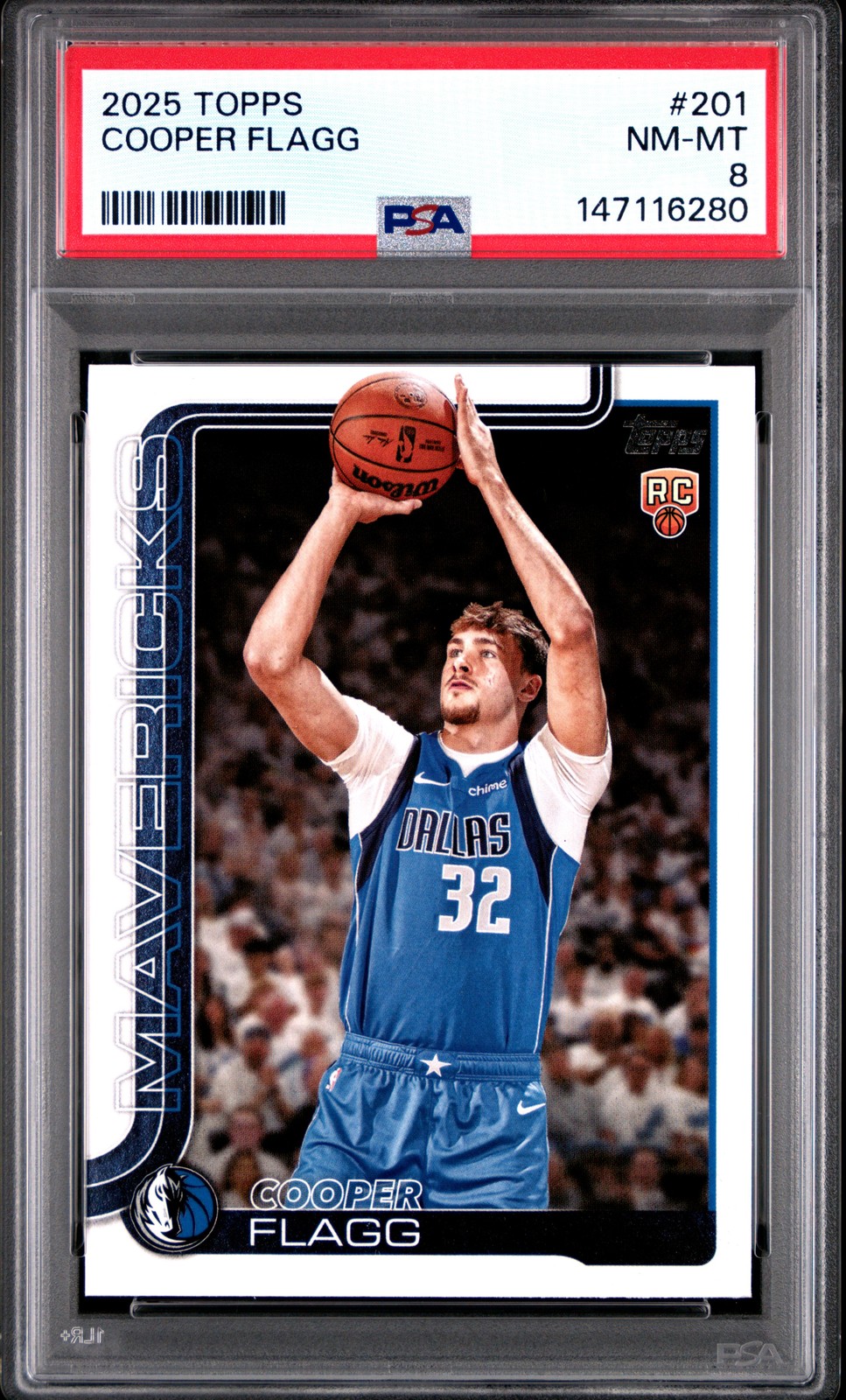 2025-26 Topps #201 Cooper Flagg PSA 8