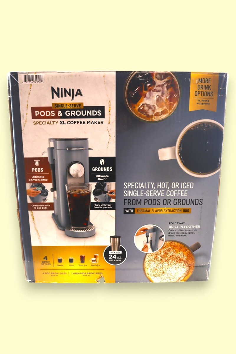 Ninja PB055ABL Pod & Grounds Specialty XL Single-Serve Coffee