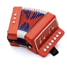 Accordion Kids Accordion with 10 Keys Accordion Kids Musical Instruments Red