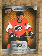 John LeClair 2023-24 UD Engrained Hky OAK base #87 Flyers #/299