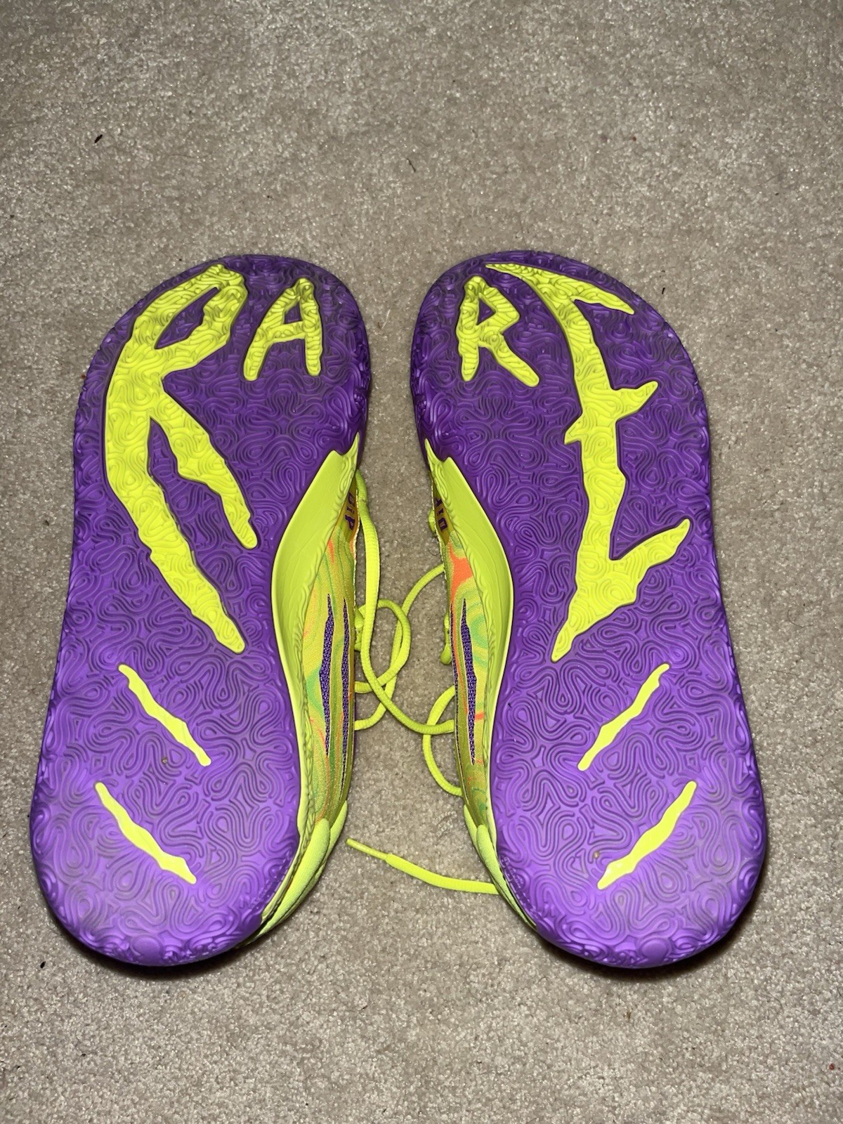 PUMA MB.03 Spark Basketball Sneakers Mesh Safety Yellow Purple 379898-01 thumbnail 5