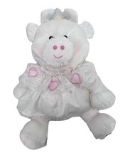 Fisher Price Puffalump White Cow Eyelet Dress Stuffed Animal Plush 1986 Vintage