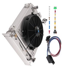 3 Row Radiator Fan Assembly For Ford Chopped Hot Rod Chevy 350 V8 1932 1009