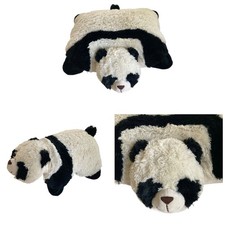 Pillow Pets 2010 Panda Bear 18.5  White Black Large Plush Stuffed Animal