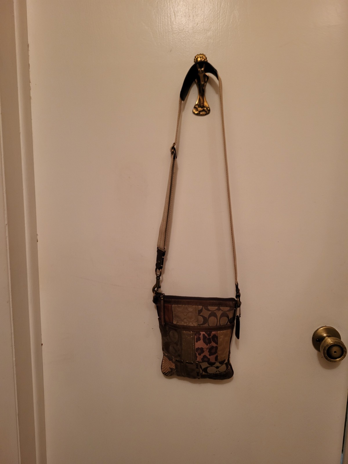 Coach Patchwork Animal Print Safari Adjustable St… - image 3