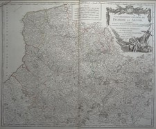 Picardie et Artois - France Frankreich Karte Vaugondy - kol. Kupferstich 1753