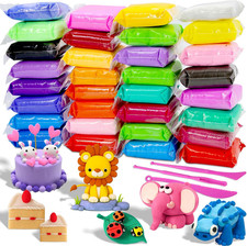 Air Dry Clay - 32 Colors Modeling Clay Kit with 3 Sculpting Tools  Safe  Non-T