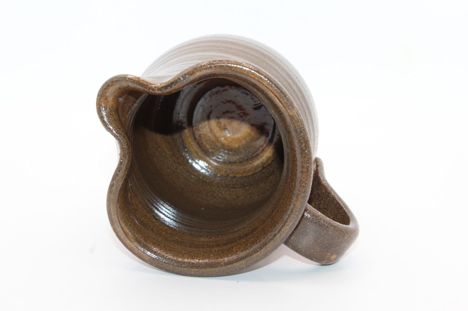 Liberty Pottery Roscoe Village OH Stoneware w/ Crow Design Pitcher 2006 Becky  