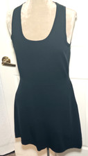 W118 By Walter Baker Little Black Dress Sleeveless Stretch Scoop Knee Woman's M