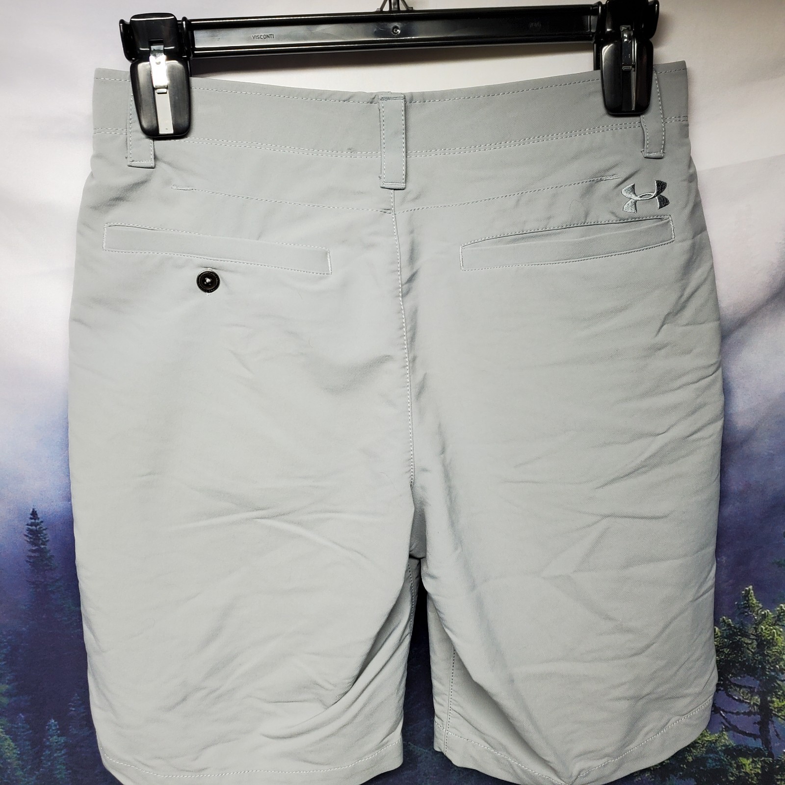 Under Armour Mens Size 32 Light Gray Tech Performance Golf Chino Shorts thumbnail 3