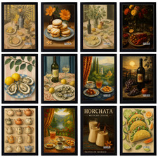 Vintage Food & Bars Poster - Retro Diner Art - Classic Wall Decor Drink Cafe