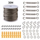 30M Garden Wire Rope for Climbing Plants Turnbuckle Wire Tensioner Strainer Kit