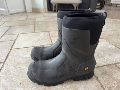 Caterpillar Stormers Rubber Safety Boots. Steel Toe Size 13 Men s.