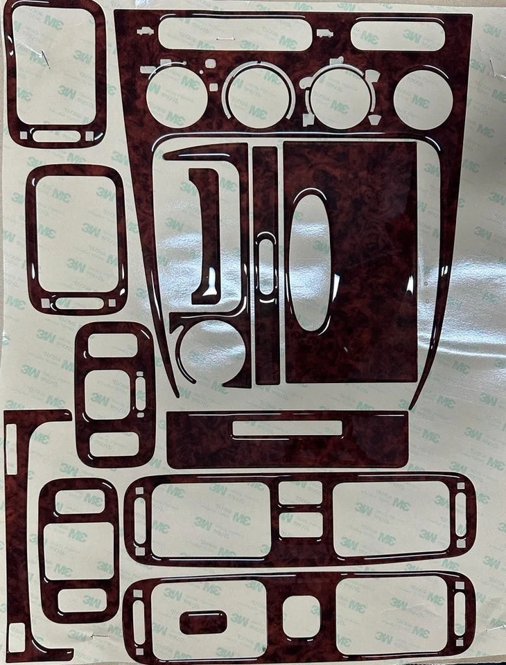 Kit de acabamento de painel aparência de madeira para Toyota Corolla 1997-2002 kit de acabamento de painel - Imagem 3 de 4