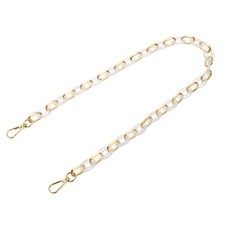 24 Inch Acrylic Chain Purse Strap Replacement Luxury Handbag Strap, White
