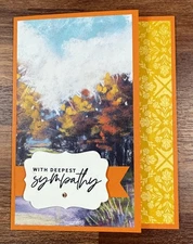 Stampin Up Card Kit Sympathy Scenery Trees With Deepest Sympathy - Makes 4 Cards