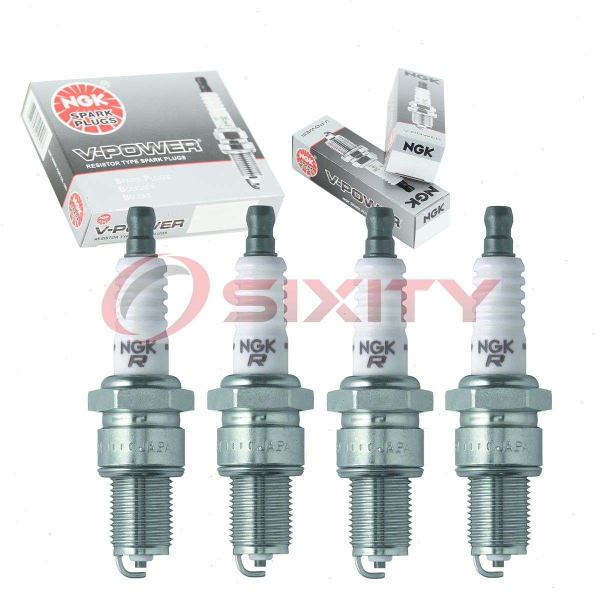 4 pcs NGK V-Power Spark Plugs for 1983-1984 Nissan Pulsar NX 1.5L L4 - sy