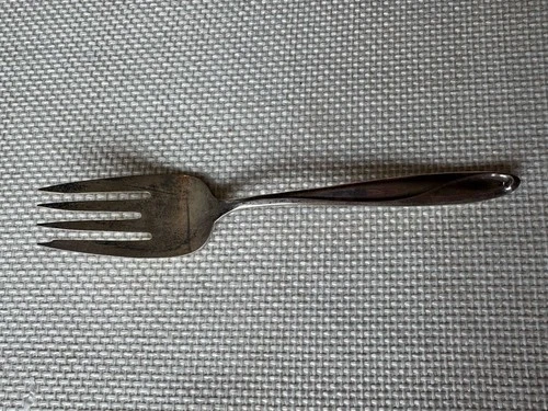 Reed & Barton Silver Sculpture Serving Fork  Cold Meat Fork Sterling Heavy 1950s