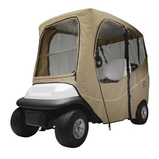 Classic Accessories Fairway Deluxe Golf Car Enclosure Khaki Short Roof