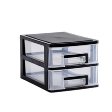 2 Drawer Small Office Storage Organizer Desk Unit Mini Fridge Type Closet