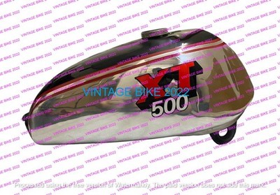 YAMAHA XT TT 500 Black & Chorme Fuel Petrol Tank (Steel) 166, 1980 /FIT FOR