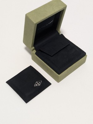 VanCleef & Arpels Ohrringe Quadratisch Leer Aufbewahrungsbox Etui Schmuck Acc...