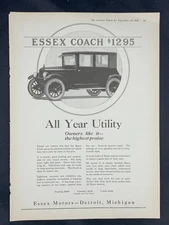 Magazine Ad - 1923 - Essex Motor Cars - Detroit, MI - Coach