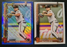 2025 Topps Willy Adames Holiday Blue Metallic Glitter #H110 + Series 2 Base #521
