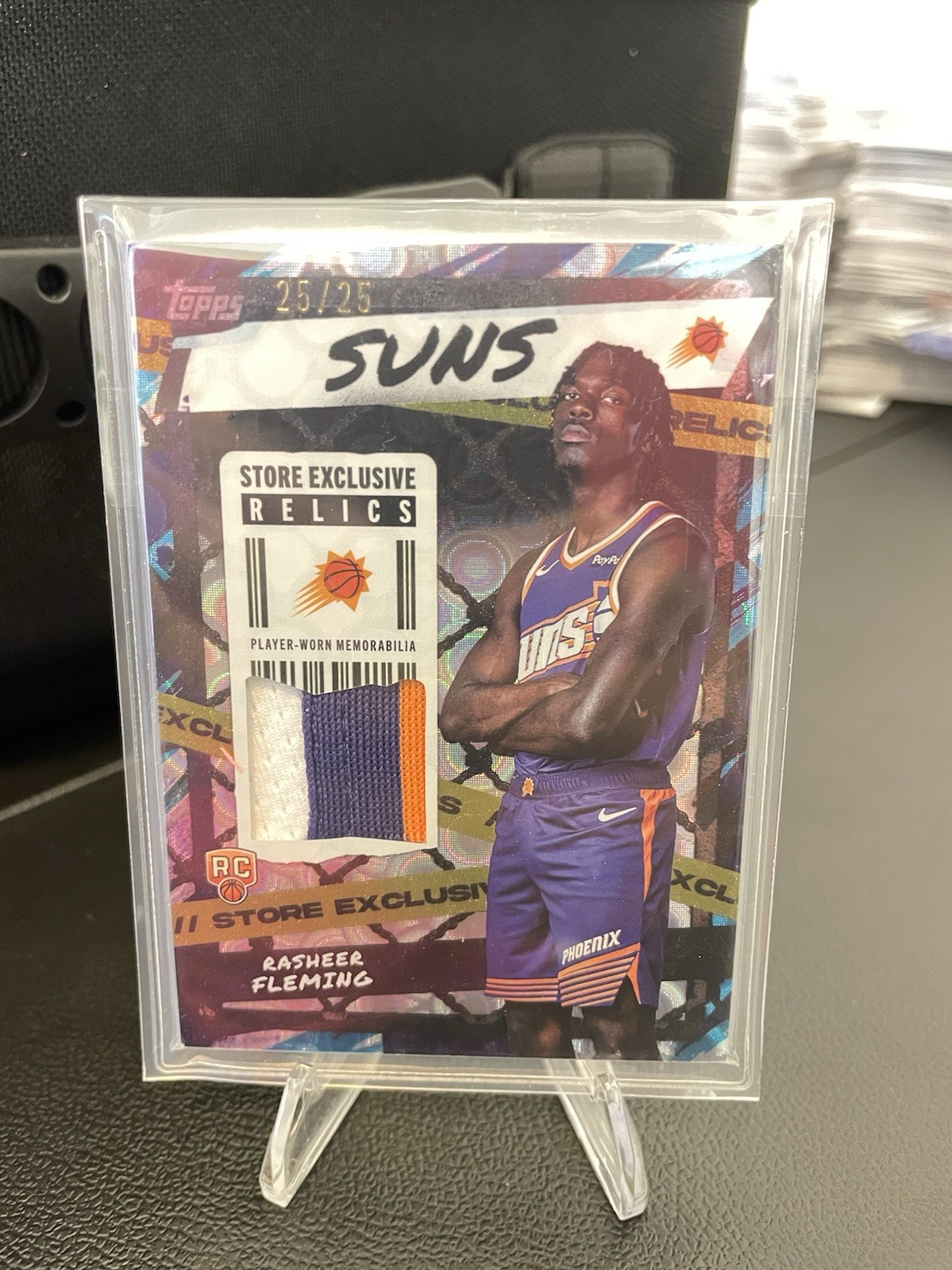 Topps 2025 Flagship Basketball Rasheer Fleming RC Relic SR-RF Suns /25