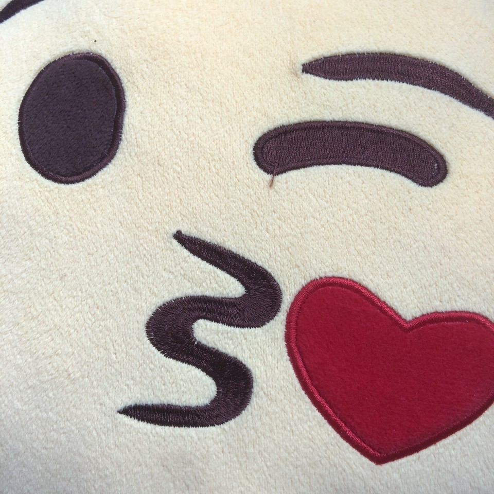 Kissing Heart Emoji Cushion Kids Fun Novelty Love Comfy eBay
