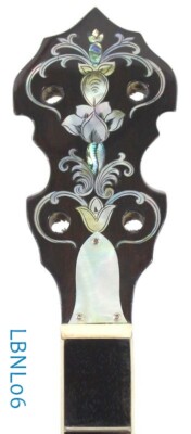 5 String Banjo Long Neck 25 frets Maple wood inlaid LEFT Hand