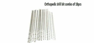 Orthopedic Bone Drill Bit Pack of 18 pcs stainless steel surgical instrument