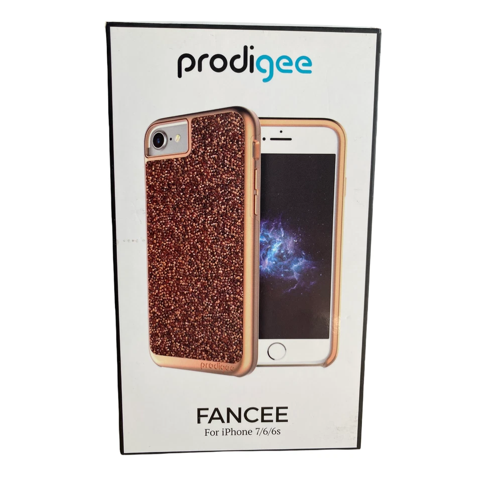 Funda Prodigee Fancee iPhone 7 Brillo Rosa Oro Deslumbrante Brillante Trasera Foto 3 de 4
