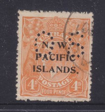 N.W.P.I. :  KGV  4d  ORANGE    SG O4   USED   PERF OS  SCARCE!!!! CORNER CREASE
